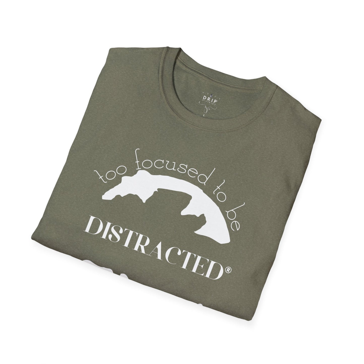 Camiseta unisex "Demasiado concentrado para distraerse"