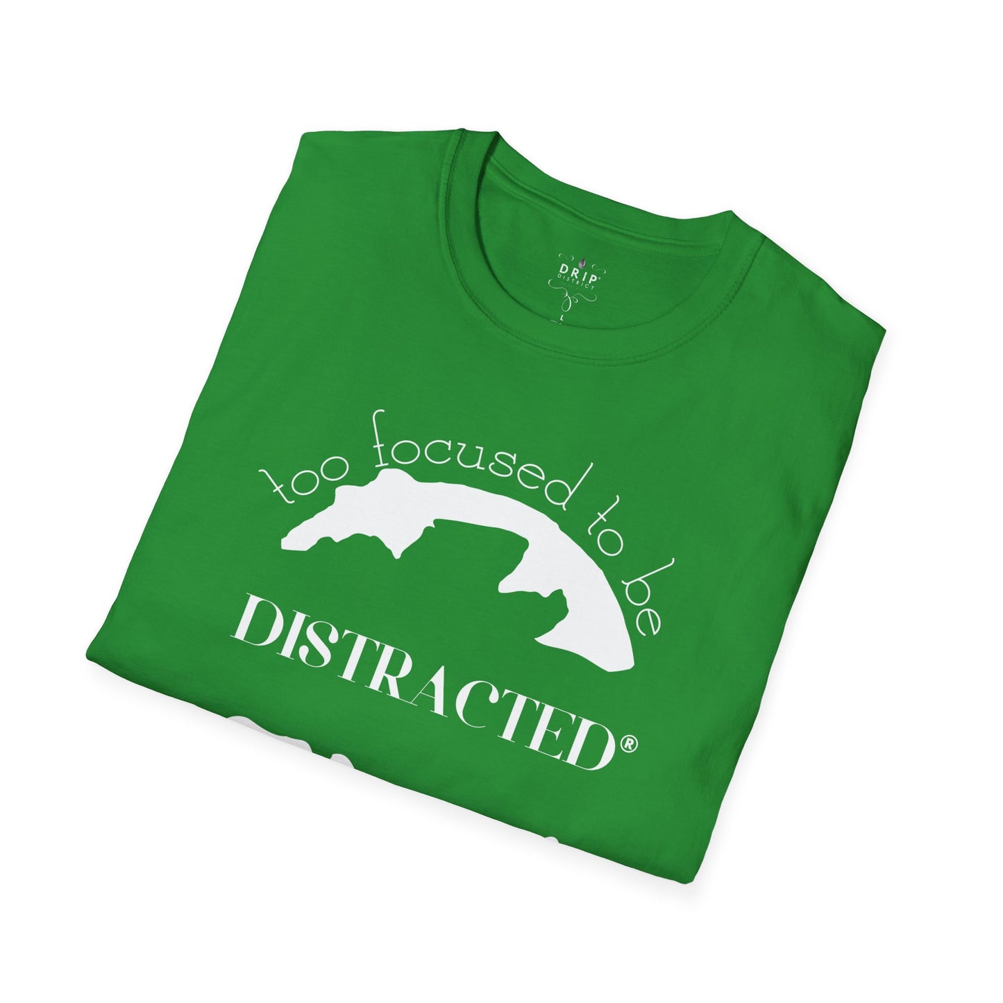 Camiseta unisex "Demasiado concentrado para distraerse"