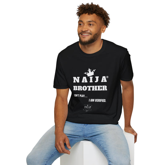 Camiseta unisex Naija Brother Tee para el orgullo nigeriano de Hermanos Verificados