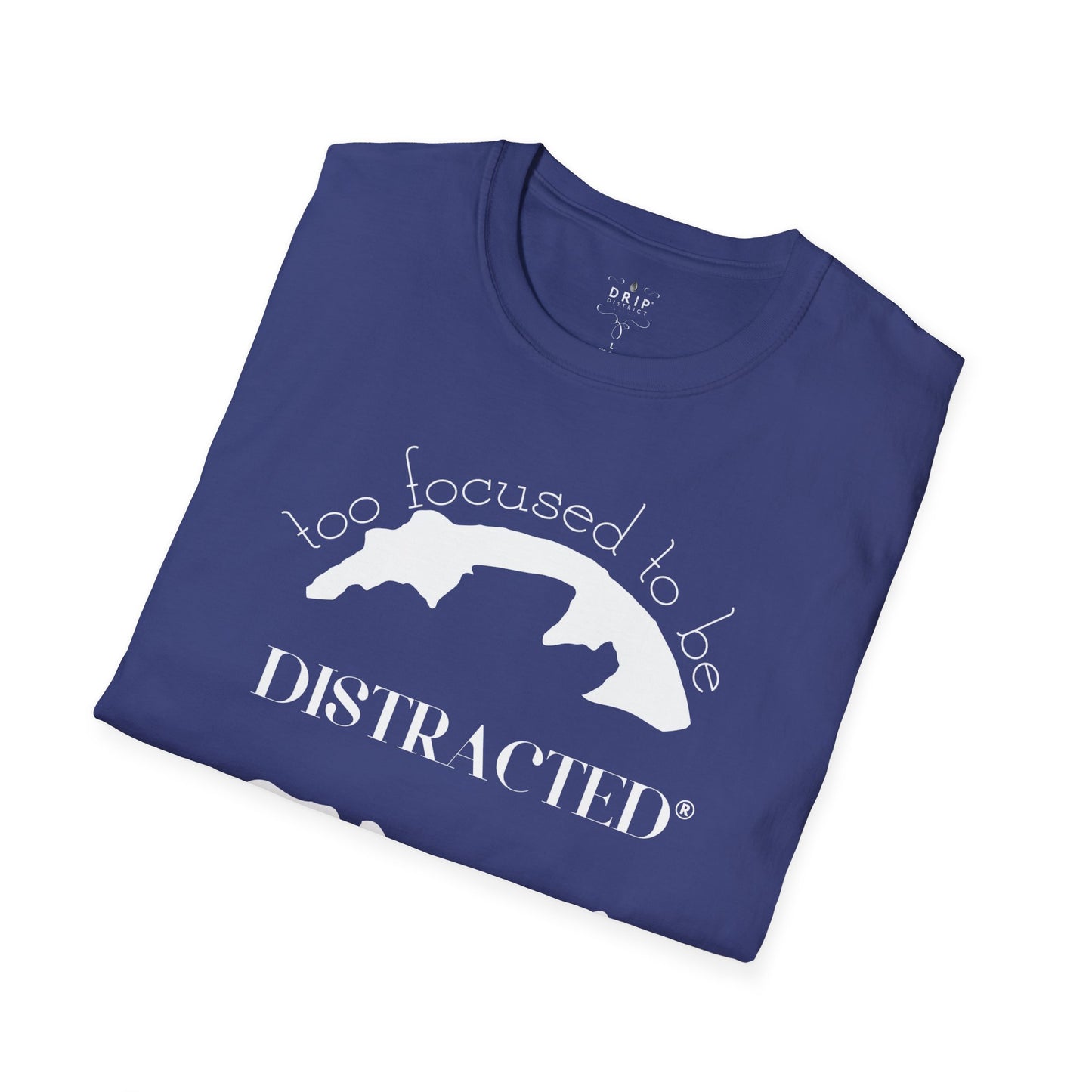 Camiseta unisex "Demasiado concentrado para distraerse"
