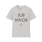 Camiseta unisex blanca SURVIVOR