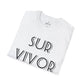 Camiseta unisex blanca SURVIVOR