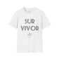 Camiseta unisex blanca SURVIVOR